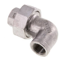 Raccord union 90deg Rp3/8'' femelle en acier inoxydable joint conique 16bar (224.8psi)