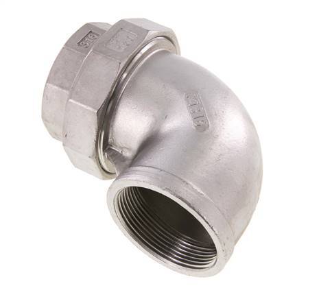 Connecteur union 90deg Rp2'' femelle en acier inoxydable joint conique 16bar (224.8psi)