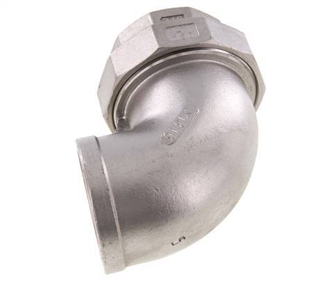 Connecteur union 90deg Rp2'' femelle en acier inoxydable joint conique 16bar (224.8psi)