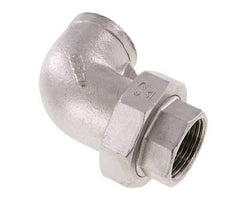 Connecteur union 90deg Rp1'' femelle en acier inoxydable joint conique 16bar (224.8psi)