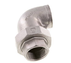 Connecteur union 90deg Rp1'' femelle en acier inoxydable joint conique 16bar (224.8psi)