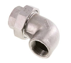 Connecteur union 90deg Rp1'' femelle en acier inoxydable joint conique 16bar (224.8psi)