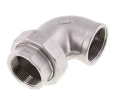 Raccord union 90deg Rp1 1/2'' femelle en acier inoxydable joint conique 16bar (224.8psi)