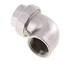 Raccord union 90deg Rp1 1/2'' femelle en acier inoxydable joint conique 16bar (224.8psi)
