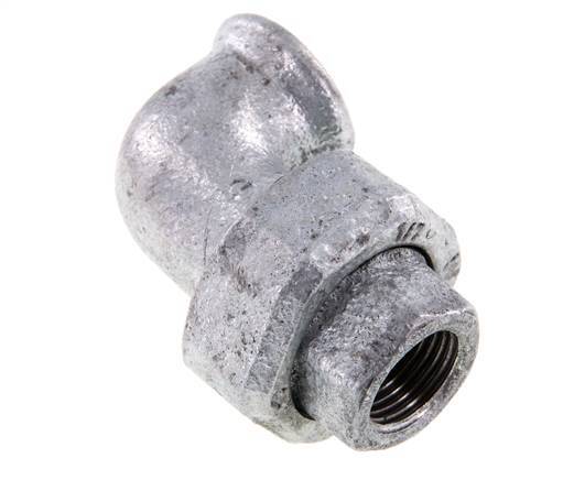 90deg Union Connector Rp1/2'' Female Cast Iron Conical Seal 25bar (351.25psi)