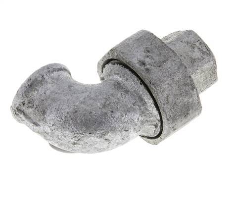 90deg Union Connector Rp3/8'' Female Cast Iron Conical Seal 25bar (351.25psi)