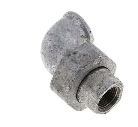 90deg Union Connector Rp3/8'' Female Cast Iron Conical Seal 25bar (351.25psi)
