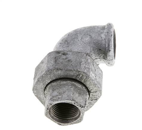 90deg Union Connector Rp3/8'' Female Cast Iron Conical Seal 25bar (351.25psi)