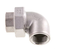 Raccord union 90deg Rp3/4'' femelle en acier inoxydable joint conique 16bar (224.8psi)