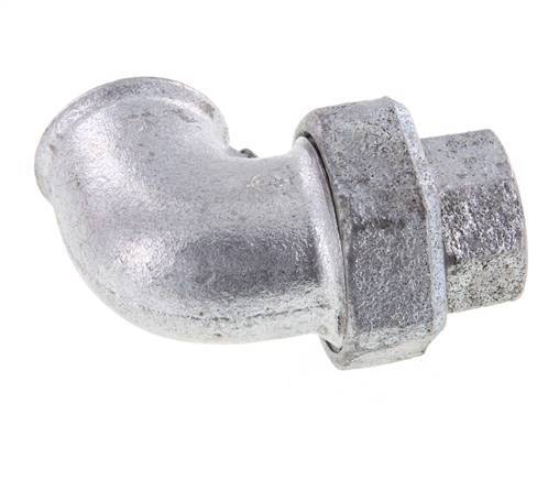 90deg Union Connector Rp1'' Female Cast Iron Conical Seal 25bar (351.25psi)