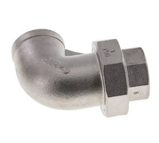 Raccord union coudé 90deg Rp1'' femelle Acier inoxydable Joint plat PTFE 16bar (224.8psi)