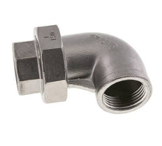 Raccord union coudé 90deg Rp1'' femelle Acier inoxydable Joint plat PTFE 16bar (224.8psi)
