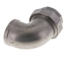 Raccord union coudé 90deg Rp2'' femelle Acier inoxydable Joint plat PTFE 16bar (224.8psi)