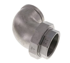 Raccord union coudé 90deg Rp2'' femelle Acier inoxydable Joint plat PTFE 16bar (224.8psi)
