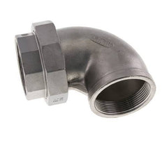 Raccord union coudé 90deg Rp2'' femelle Acier inoxydable Joint plat PTFE 16bar (224.8psi)