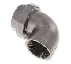 Raccord union coudé 90deg Rp2'' femelle Acier inoxydable Joint plat PTFE 16bar (224.8psi)