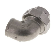 Raccord union coudé 90deg Rp3/4'' femelle Acier inoxydable Joint plat PTFE 16bar (224.8psi)