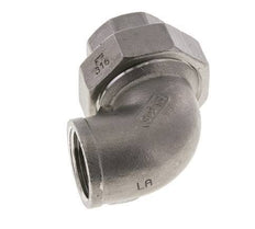 Raccord union coudé 90deg Rp3/4'' femelle Acier inoxydable Joint plat PTFE 16bar (224.8psi)
