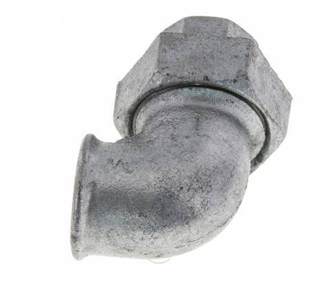 90deg Angled Union Connector Rp1'' Female Cast Iron Flat Seal Centellen 25bar (351.25psi)