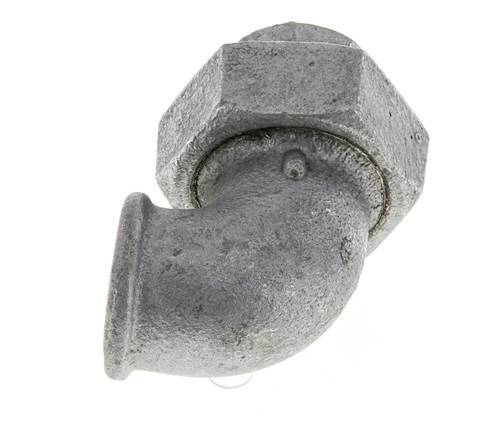 90deg Angled Union Connector Rp3/4'' Female Cast Iron Flat Seal Centellen 25bar (351.25psi)