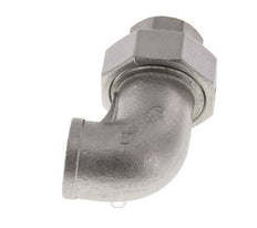 90deg Angled Union Connector Rp1/2'' Female Stainless Steel Flat Seal PTFE 16bar (224.8psi)