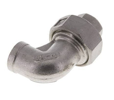 90deg Angled Union Connector Rp3/8'' Female Stainless Steel Flat Seal PTFE 16bar (224.8psi)