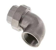 Raccord union coudé 90deg Rp1 1/4'' femelle acier inoxydable joint plat PTFE 16bar (224.8psi)