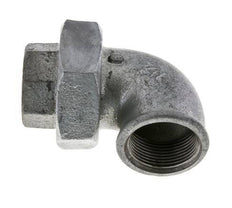 90deg Angled Union Connector Rp1 1/4'' Female Cast Iron Flat Seal Centellen 25bar (351.25psi)