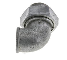 90deg Angled Union Connector Rp1 1/4'' Female Cast Iron Flat Seal Centellen 25bar (351.25psi)