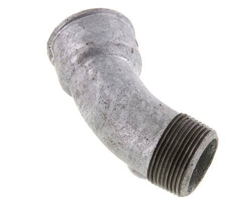 Raccord coudé 45deg R1 1/4'' Mâle x Rp1 1/4'' Femelle Fonte 25bar (351.25psi)