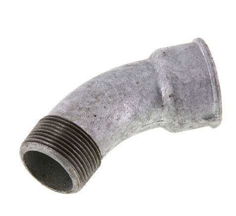 Raccord coudé 45deg R1 1/4'' Mâle x Rp1 1/4'' Femelle Fonte 25bar (351.25psi)