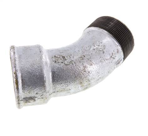 Raccord coudé 45deg R2'' Mâle x Rp2'' Femelle Fonte 25bar (351.25psi)