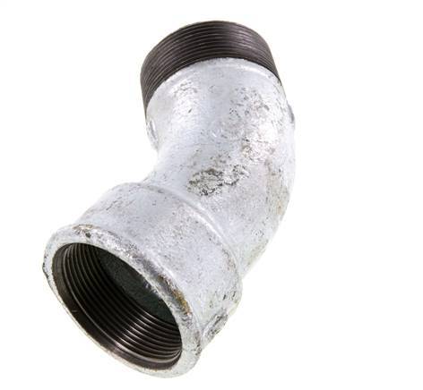 Raccord coudé 45deg R2'' Mâle x Rp2'' Femelle Fonte 25bar (351.25psi)