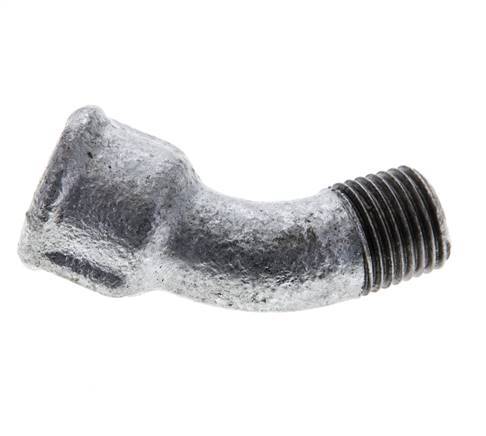 Elbow Fitting 45deg R1/4'' Male x Rp1/4'' Female Cast Iron 25bar (351.25psi) [2 Pieces]
