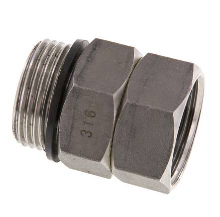 Joint Tournant G1'' Femelle x Mâle Eau Chaude Acier Inoxydable FKM 30bar (421.5psi)