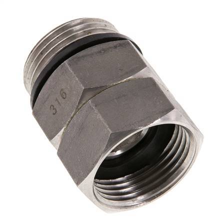 Joint Tournant G1'' Femelle x Mâle Eau Chaude Acier Inoxydable FKM 30bar (421.5psi)