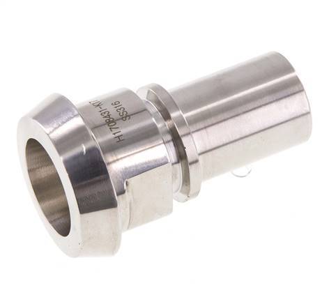 DIN 11851 Raccord sanitaire (laitier) Cône de 44 mm x pilier de tuyau de 1 pouce (25 mm) Collier de sécurité en acier inoxydable