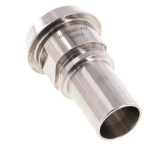 DIN 11851 Raccord sanitaire (laitier) Cône de 44 mm x pilier de tuyau de 1 pouce (25 mm) Collier de sécurité en acier inoxydable