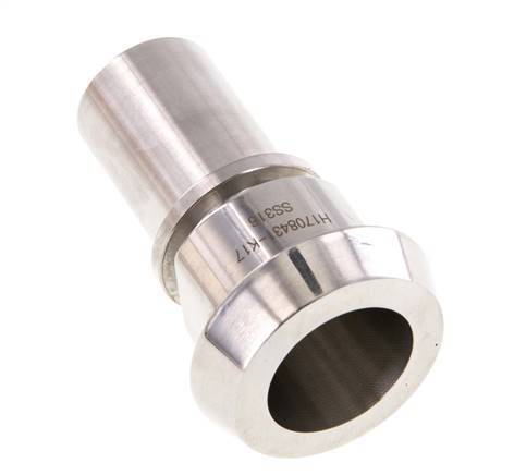 DIN 11851 Raccord sanitaire (laitier) Cône de 44 mm x pilier de tuyau de 1 pouce (25 mm) Collier de sécurité en acier inoxydable