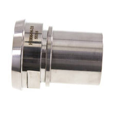 DIN 11851 Sanitary (Dairy) Fitting 86mm Cone x 2 1/2 inch (63 mm) Hose Pillar Stainless Steel Safety Collar