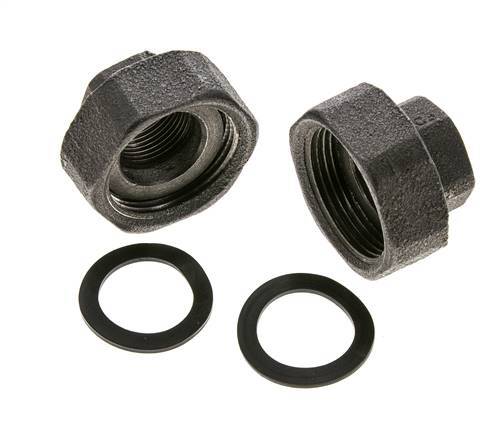 Raccord de pompe Rp3/4'' x G 1 1/4 pouce Fonte Joint plat NBR 20bar (281.0psi)