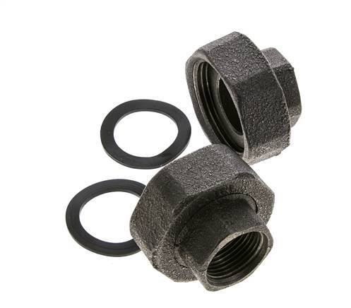 Raccord de pompe Rp3/4'' x G 1 1/4 pouce Fonte Joint plat NBR 20bar (281.0psi)