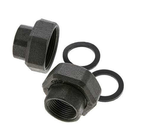 Raccord de pompe Rp1'' x G 1 1/2 pouce Fonte Joint plat NBR 20bar (281.0psi)