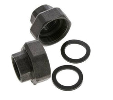Raccord de pompe Rp1'' x G 1 1/2 pouce Fonte Joint plat NBR 20bar (281.0psi)