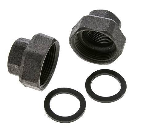 Raccord de pompe Rp1'' x G 1 1/2 pouce Fonte Joint plat NBR 20bar (281.0psi)