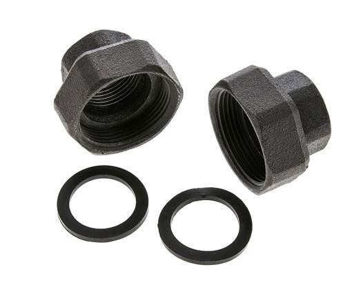 Raccord de pompe Rp1'' x G 1 1/2 pouce Fonte Joint plat NBR 20bar (281.0psi)