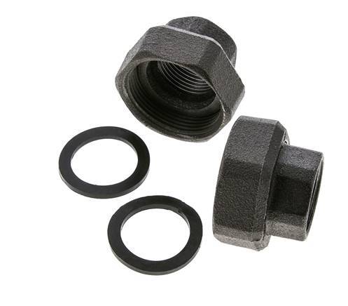 Raccord de pompe Rp1'' x G 1 1/2 pouce Fonte Joint plat NBR 20bar (281.0psi)
