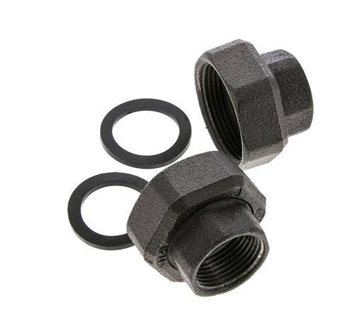 Raccord de pompe Rp1'' x G 1 1/2 pouce Fonte Joint plat NBR 20bar (281.0psi)