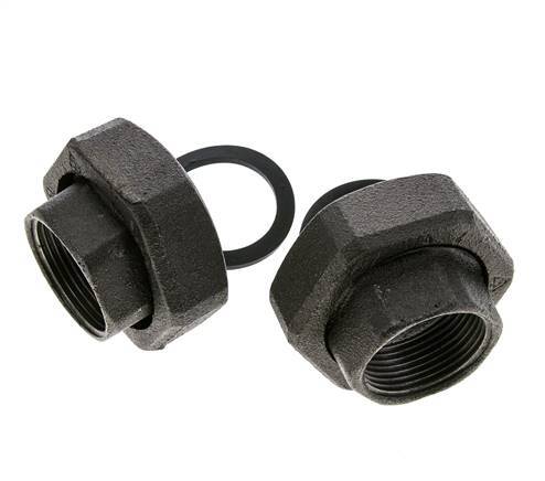Pump Fitting Rp1 1/4'' x G 2 inch Cast Iron Flat Seal NBR 20bar (281.0psi)