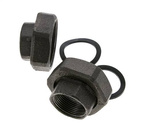 Raccord de pompe Rp1 1/4'' x G 2 pouces Fonte Joint plat NBR 20bar (281.0psi)